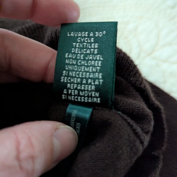 Lauren by Ralph Lauren Women's Cardigan Sz. 1x Brown - Picture 8 of 12